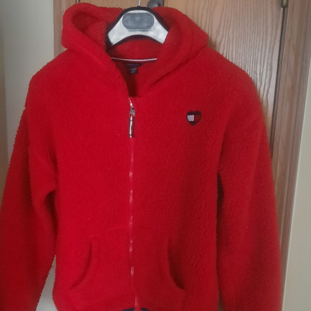 Tommy Hilfiger Kids Red Sharpa Fleece Hoodie